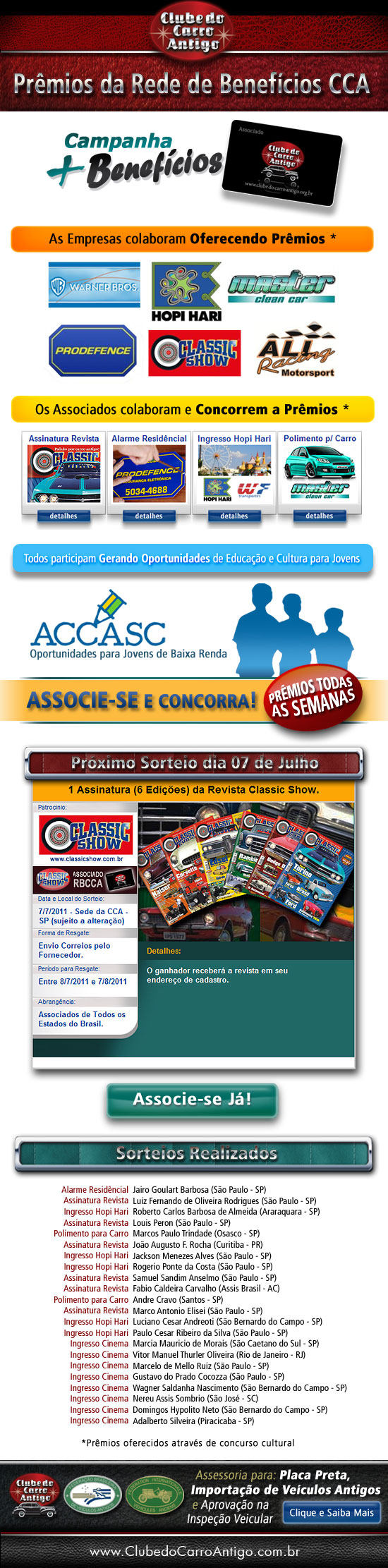 Prêmios da Rede de Benefícios CCA