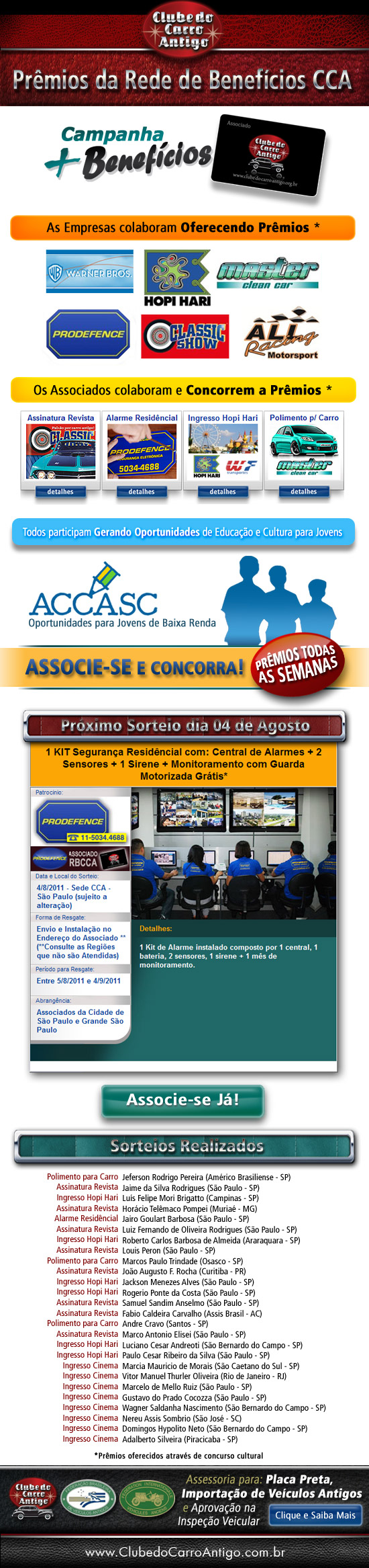 Prêmios da Rede de Benefícios CCA
