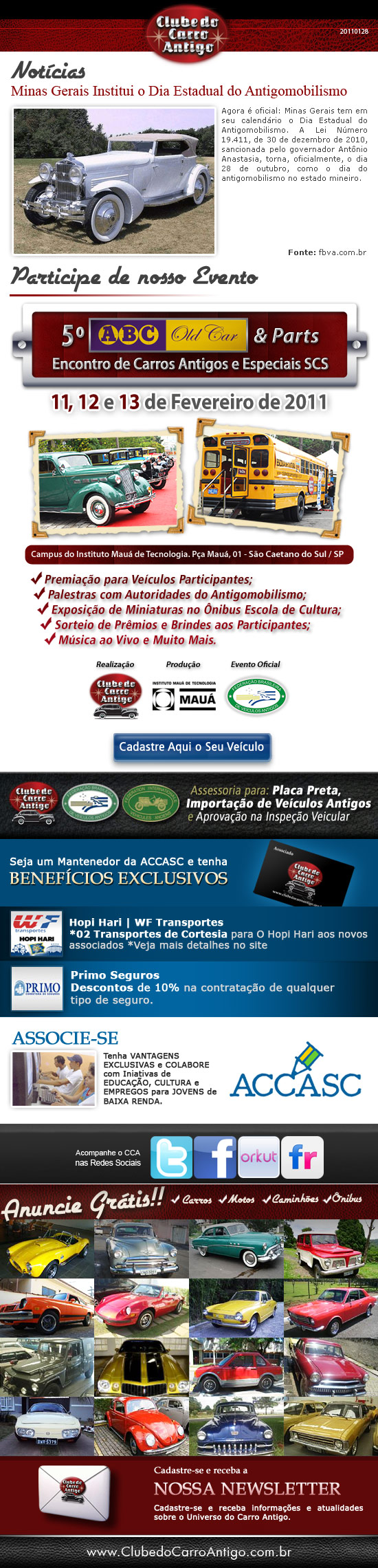 Minas Gerais Institui o Dia Estadual do Antigomobilismo